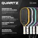 Six Zero Quartz Pickleball Paddle - Affordable, Premium Construction, Raw Carbon, 15mm