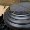 BEAU JARDIN 8 Pack Solar Pathway Lights White+Color Changing Stainless Steel 3 Mode Outdoor Multicolor Metal Solar Powered Waterproof Glass for Garden Landscape Path Yard Walkway Driveway Black