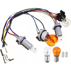 92450-3Q000 Rear Tail Light Lamp Wiring Harness Socket Holder & Wire with 8 Halogen Bulbs Compatible with Hyundai Sonata 2011-2014