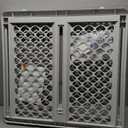 MYPET Universal Pet Gate: 26 - 42 Wide Dog Gate for Doorways with Pressure Fit or Swinging Door Hardware Mounting Types Included: 26" Tall; Gray