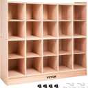 VEVOR Cubby Mobile Tray Storage Cabinet, 20-Compartment Cubby Storage Shelf, Cubby Storage Cabinet 4 x 5, Classroom Cubbies, Classroom Furniture for Home, Daycare and Preschool, Natural, 1220330760mm/481330in