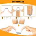 16 Pcs Square Chair Leg Protectors, Chair Caps for Wood & Hardwood Floors (1.25 Inch Clear)