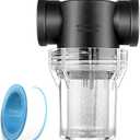 Sediment Filter Pressure Washer Filter Stainless Steel Filter 40Mesh Screen for Outdoor Gardening Inlet Water 1/ 2 Inch Female Thread Connector