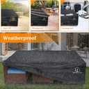 STARTWO Patio Furniture Covers Waterproof, Anti-UV Tear-Resistant Heavy Duty 7-12 Seats Outdoor Furniture Cover for Sectional Sofa, Patio Table Cover, 108" Lx82 Wx28 H, Black