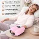 JZBRAIN Hand Massager with Heat and Compression : Cordless Heated Hand and Wrist Massager for Palm, Fingers, and Comfort Relief 4 Modes 6 Intensities, Portable Rechargeable, Wife Husband (Pink)