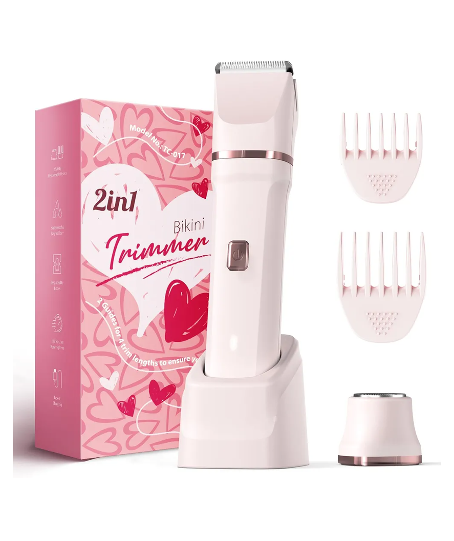 Bikini Trimmer for Women - Painless Electric Razors for Silk Skin,Cordless Body Shaver for Trip,Replaceable Lady Facial Razor, IPX7 Waterproof&Easy Cleaning, Ceramic Blade, Gifts for Her