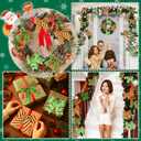 2 x Red Green Christmas Bows Decoration 12Pcs Christmas Wreath Bows Ornaments Large Xmas Tree Bow Ribbon Ornaments Glitter Dot Stripe Bows Ribbons Decoration for Xmas Garland Wedding Home Holiday