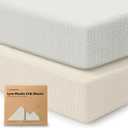 KeaBabies 2Pack Muslin Crib Sheets for Boys, Girls  100% Organic Cotton Fitted Baby Crib Mattress Sheet, Soft Breathable Standard Toddler Bed Cover Bedding Set, Neutral, Durable 52x28 (Greige)