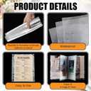 15 Pack Menu Covers 8.5 x 11 Inch 4 Page 8 View Transparent Menu Holder Waterproof Clear Plastic Cover Fits A4 Size Paper Double Stitched Edge for Bar Restaurant