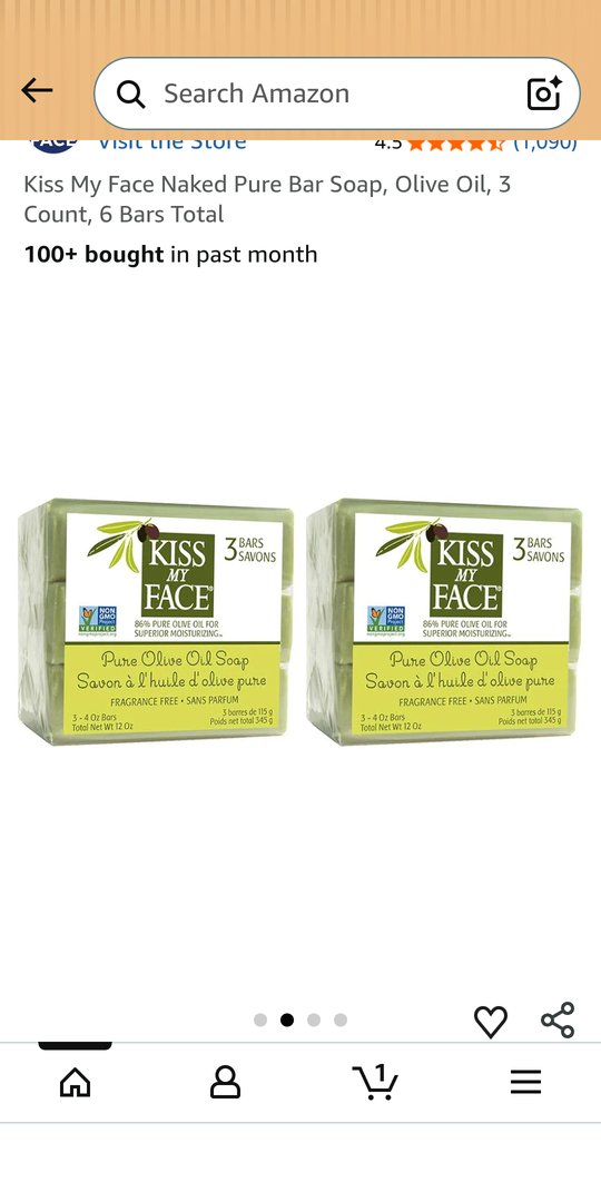 Kiss My Face Liquid Rock Roll-On Deodorant, All Day Protection, Vegan and Cruelty Free, Fragrance Free, 3 Fl Oz, Pack of 6