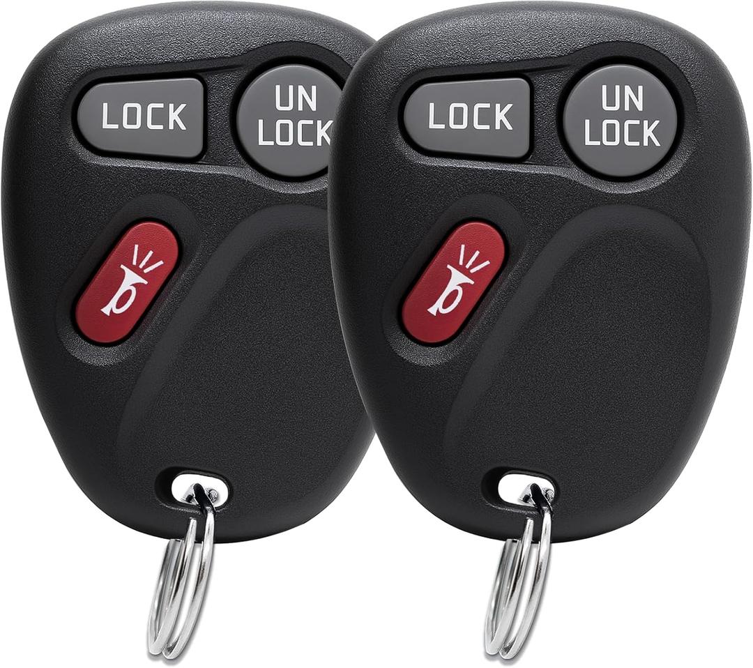 2 Pack Keyless Entry Key Fob Car Remote Replacement fit for 1998 1999 2000 2001 2002 Chevrolet Chevy Silverado Suburban GMC Sonoma Sierra Yukon with KOBUT1BT 15732803 (315MHz)