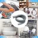 Elyfree 10ft Washing Machine Drain Hose, Universal Drain Hose Extension Kit for Washer, Dishwasher, Flexible Discharge Hose for LG/GE/Samsung, Fit up to 1-1/2 Inch Drain Outlets (10)
