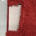 Yeaban Bathroom Runner Rug 36 x 60 Inch  Thick Chenille Long Bath Mat | Absorbent and Washable Extra Large Bath Rug Non-Slip, Soft Runner Rug for Bathroom, Shower, Sink - (Red)