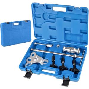 Rear Axle Bearing Puller Tool Kit & Slide Hammer Set, Heavy-Duty Axle Seal & Bearing Remover with Slide Hammer Yoke, 3 Adapters (1-1/4" to 2-7/8" IDs), Premium Automotive Repair Tool
