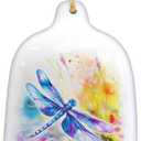 Spoontiques Dragonfly Garden Bell - Decorative Ceramic Bell for Yard and Garden Decoration, Indoor and Outdoor Décor