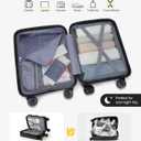 Lekesky Carry On Luggage 22x14x9 Airline Approved, 20 Inch Hard Shell Suitcase with TSA Lock, Lightweight Spinner Wheels Durable ABS Carry-On for Travel Weekend Trips Men Women, Black