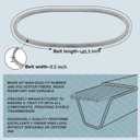 1/2 x 145.5'' Mower Deck Belt 07200023, Mower PTO Belt 52" Deck Fits Ariens Zoom, Zoom XL, IKON, Gravely ZT X & ZTXL Series (07200023)