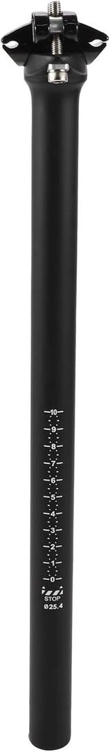 Universal 25.4x350mm Matte Black Bike Seat Posts Shock Absorbing Bike Saddle Post Seat Tube Carbon Fiber 1 Pc