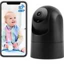 4MP Indoor Cameras for Home Security, 2.4/5G WiFi Baby/Dog Monitor with Phone APP, Auto Tracking, Human Motion Detection, Night Vision, 2 Way Audio, IP Camera Work with Alexa & Google Home (Black)