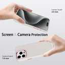 PinLiSheng for iPhone 16 Pro Case, Liquid Silicone with [Soft Anti-Scratch Microfiber Lining] [Metal Buttons] Shockproof Slim Protective Phone Case for Women Men - White