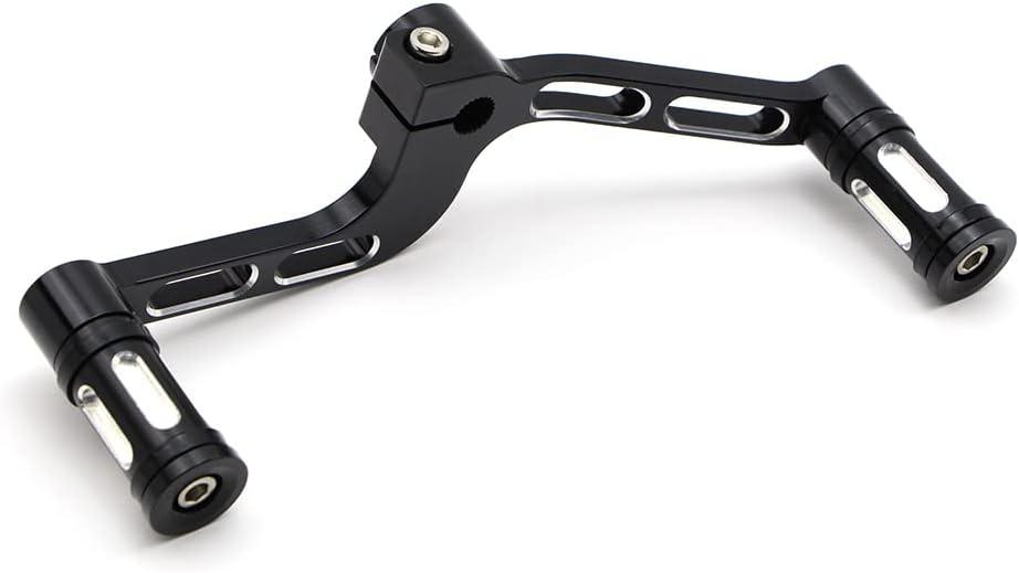 Motorcycle Heel Toe Gear Shift Lever + Shift Peg for Harley Sportster XL883 XL 883 1200 2004-2017 Mid-Controls Shifter Levers (Black)