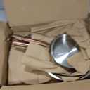CAROTE 3-Piece Tri-Ply Stainless Steel Frying Pan Set, Skillet Set 8"/10"/12", Induction Compatible, Oven & Dishwasher Safe, Gold Handle, Mothers Day Gifts