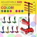 Hurtle 3-Wheeled Scooter for Kids - Wheel LED Lights, Adjustable Lean-to-Steer Handlebar, and Foldable Seat - Sit or Stand Ride with Brake for Boys and Girls Ages 1-14 Years Old