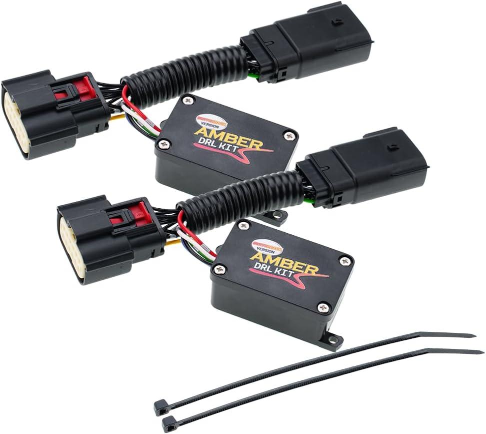 Switchback Amber DRL Kit Amber Daytime Running Light Override Harness Mod for Daytime Fits 2022-2026 GMC Canyon Sierra 1500 Refreshed & 2024-2026 Sierra 2500HD/3500HD, Plug & Play No Cutting