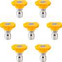 Tool Daily Pressure Washer Tips, 15 Degree Power Washer Nozzle Tips 7 Pack, Yellow, 1/4 Inch Quick Connector, 4000 PSI