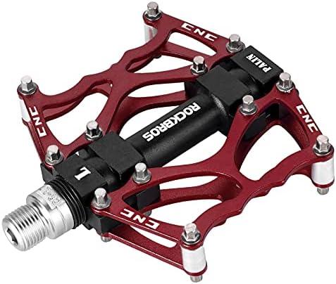 ROCKBROS Mountain Bike Pedals MTB Pedals CNC Non-Slip Lightweight Aluminum Alloy Bicycle Pedals Sealed Bearings Bicycle Platform Pedals 9/16" BMX Road Bike Pedal