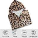 Leopard Print Hoodie for Men Cheetah Printed Hooded Streetwear Hip Hop Pullover Y2K Sweatshirt (L)