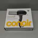 Conair Hair Dryer, 1875W Full-Size Hair Dryer with Ionic Conditioning, Blow Dryer, Tourmaline Ceramic Technology for Quick Drying, Black/Chrome