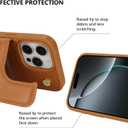 iCoverCase Compatible with iPhone 16 Pro Wallet Phone Case with Card Holder for Women Men, [RFID Blocking] Card Slots PU Leather Protective Wallet Case 6.3 Inch (Light Brown)