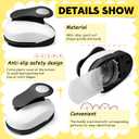 CHENGU 6 Pcs Circle Punch Set 3in/2in/1.5in/1in/0.6in/0.3in Scrapbook Hole Punchers Crafting with 10 Sticker Paper Round Cutter Scrapbook for Office Supplies DIY Albums Photos(Black)
