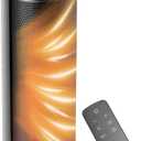 Ceramic Space Heater, Portable Indoor Heater with Remote Control, Three Heating Modes, Overheat and Tip-Over Protection, Suitable for Home, Office, Bedroom, Indoor Use