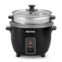 Aroma Housewares ARC-363-1NGB 3 Uncooked/6 Cups Cooked Rice Cooker, Steamer, Multicooker, 2-6 cups, Black