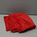 FUTEI Valentine's Day Red Throw Pillow Covers Set of 2, 18x18 Inch Soft Faux Rabbit Fur Striped Texture Cushion Cases, Modern Decorative Couch Pillows for Living Room Bed