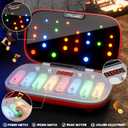Piano for Kids, Kids Keyboard Piano Toy Music Rhythm Machine, 7 Modes Electronic Piano Toy with Glowing Piano Keys, Travel Toys Birthday Musical Learning Gift for 3 4 5 6 7 Year Old Toddler Girls Boys
