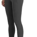 Colorfulkoala Women's High Waisted Yoga Pants 7/8 Length Leggings with Pockets (Large, Charcoal Grey)