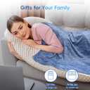 Cooling Blanket Cool Summer Blankets for Hot Sleepers 79''x87'' King Size Soft Double Side Enhanced Blanket for Bed Couch Sofa, Keep Cool for Night Sweats (Blue)