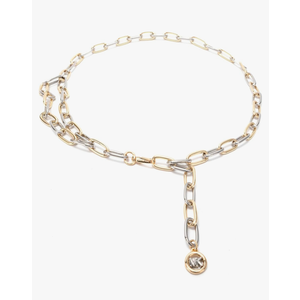 Michael Kors Women's Standard Charm Chain Belt, Gold, M/L
