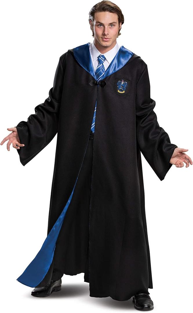 Harry Potter Robe, Deluxe Wizarding World Hogwarts House Themed Robes for Adults, Movie Quality Dress Up Costume Accessory, Size: Extra Small (14-16)