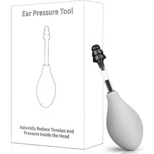 Ear Pain Relief Tool, Natural Ear Pressure Relief Device, Instant & Sustained Relief Migraine Ear, Instant Migraine and Headache Alleviation Through Targeted Inner Ear Stimulation (Single-Cap, Gray)