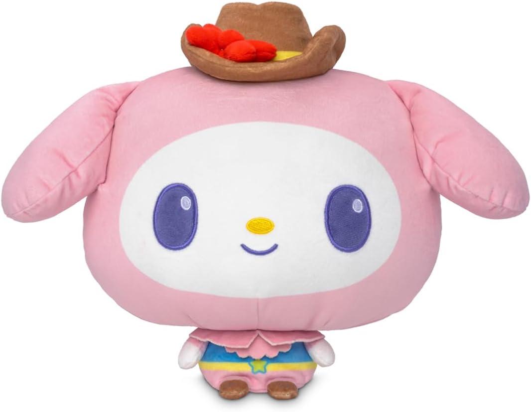 TeeTurtle Cloudheads Cowgirl My Melody Plush - 8-Inch Amazon Exclusive Official Sanrio Stuffed Animal with Embroidered Details - Soft Cuddly Plush Toys for Kids, Teens, and Adults