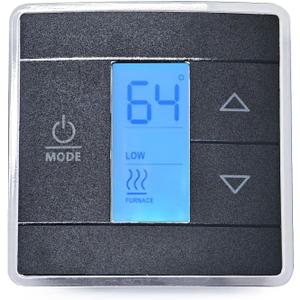 RV Thermostat Replacement Compatible with Dometic CT Thermostat 3316250.712, 3-Wire Single Zone Wall Digital Thermostat Control for Cool/Heat, 12V DC, Touch-Sensitive, Blue Backlight, Frosted
