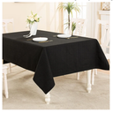Table Cloth Rectangle Table Cover 71x55 Inches Faux Linen Wrinkle Free and Waterproof Rectangle Black Tablecloth for Kitchen Dining Party Wedding