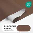 Joydeco 100% Blackout Roller Shades Cordless Blinds for Windows, Free-Stop Shades, UV Protection, Natural Woven Blinds for Home and Office, Light-Proof Aluminum Cover (22" W x 75" H, Coffee)