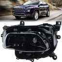 Headlights Compatible with Jeep Cherokee 2014-2018 Halogen Headlamp Assembly w/Bulb Replace 68102847AE CH2502249 Left Driver Side