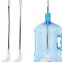 2-Pack 28 Long Bottle Brush, 3 and 5 Gallon Bottle Cleaning Brush, Water Bottle Brush with Bendable Replacement Brush Head, Nylon Bristles and Stainless Steel Handle Bucket Cleaning Brush