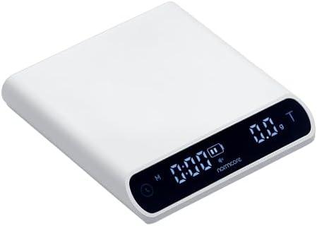 Normcore Espresso Scale V3, Pour Over Drip Coffee Scale, Pocket Barista Scale with Timer, Anodized Aluminum Body with Back-Lit LCD Display, White